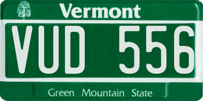 VT license plate VUD556