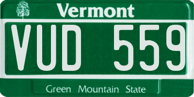 VT license plate VUD559