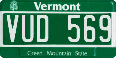 VT license plate VUD569