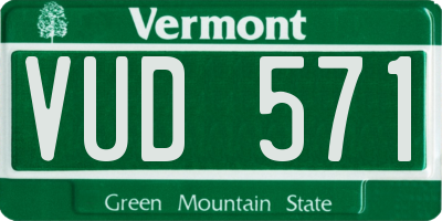 VT license plate VUD571