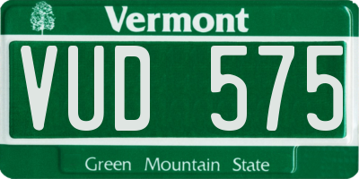 VT license plate VUD575