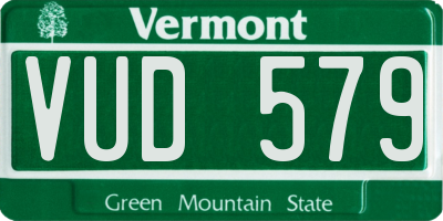 VT license plate VUD579