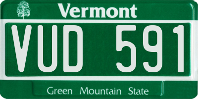 VT license plate VUD591