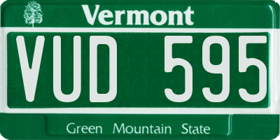VT license plate VUD595
