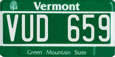 VT license plate VUD659