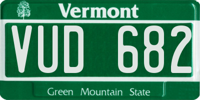 VT license plate VUD682
