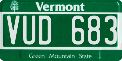 VT license plate VUD683