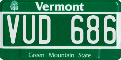 VT license plate VUD686