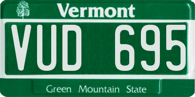 VT license plate VUD695