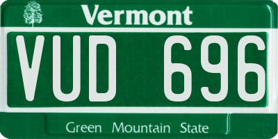 VT license plate VUD696