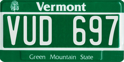VT license plate VUD697