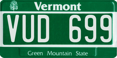 VT license plate VUD699