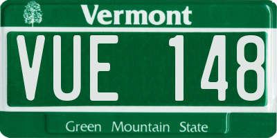 VT license plate VUE148