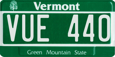 VT license plate VUE440