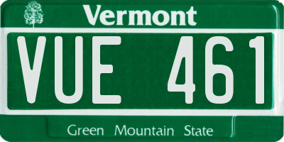 VT license plate VUE461