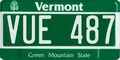 VT license plate VUE487