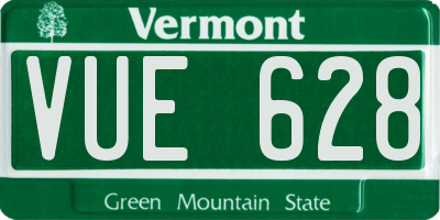 VT license plate VUE628