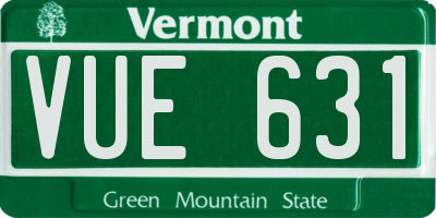 VT license plate VUE631