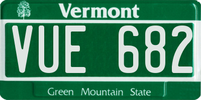 VT license plate VUE682