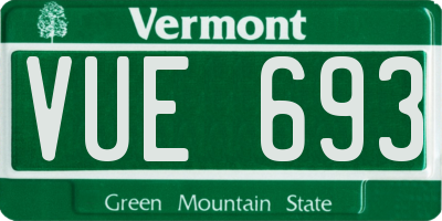 VT license plate VUE693