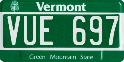 VT license plate VUE697