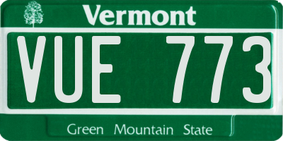 VT license plate VUE773