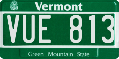 VT license plate VUE813