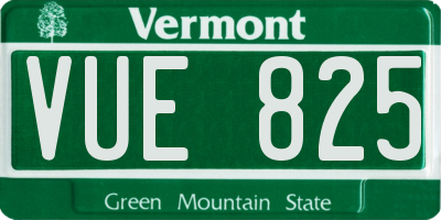 VT license plate VUE825