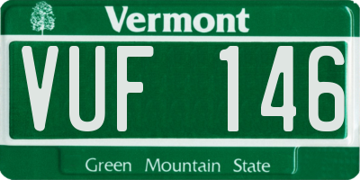 VT license plate VUF146