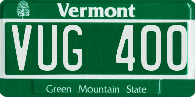VT license plate VUG400
