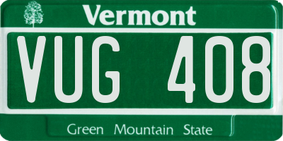 VT license plate VUG408
