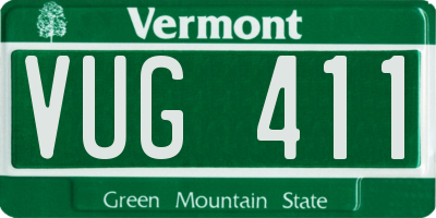 VT license plate VUG411