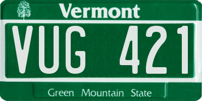 VT license plate VUG421