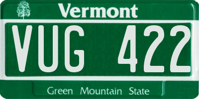 VT license plate VUG422