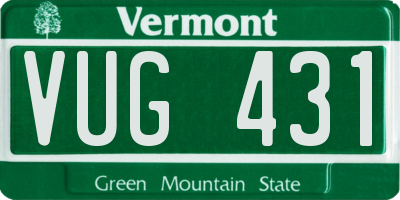 VT license plate VUG431