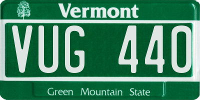 VT license plate VUG440