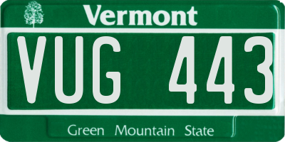 VT license plate VUG443