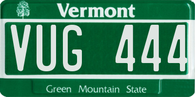 VT license plate VUG444