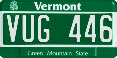 VT license plate VUG446