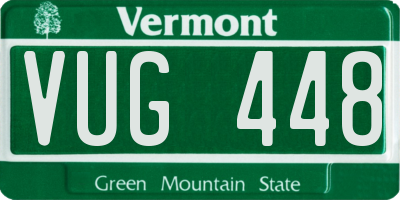 VT license plate VUG448