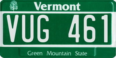 VT license plate VUG461