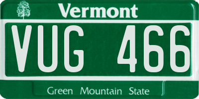 VT license plate VUG466