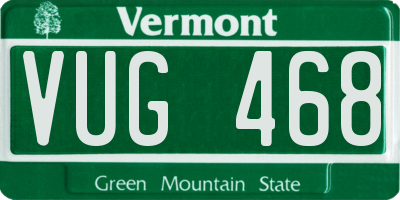 VT license plate VUG468