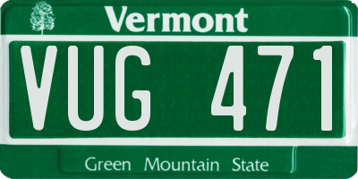 VT license plate VUG471