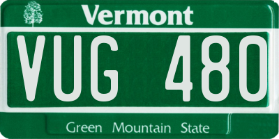 VT license plate VUG480