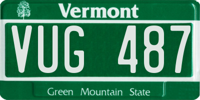 VT license plate VUG487
