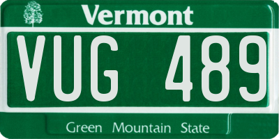 VT license plate VUG489