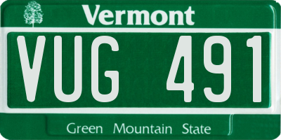 VT license plate VUG491