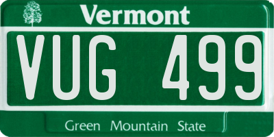 VT license plate VUG499