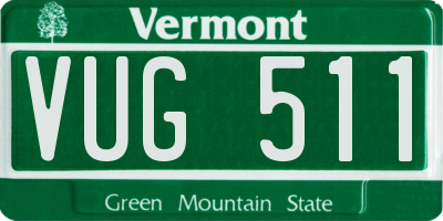 VT license plate VUG511